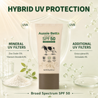 Aussie Betta Broad Spectrum SPF 50 Hybrid Tallow Sunscreen for Face & Body