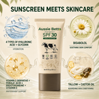 Aussie Betta Broad Spectrum SPF 30 Mineral Tallow Sunscreen for Face