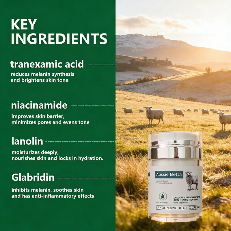 Aussie Betta Miracle Lanolin Peptide Cream- Lanolin Cream for Dry Skin – 5-Peptide Anti-Aging | Australian Made