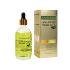 Aussie Betta Extra Strong Peeling Oil 100ml glass dropper bottle with gold cap and product packaging box — Stretch Marks Remover, Scars Remover, Dark Spots Remover, Skin Repair